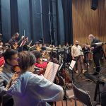 Ensayo para la puesta en escena de “Symphony of Rock” del Conservatorio Superior “José María Rodríguez”.
