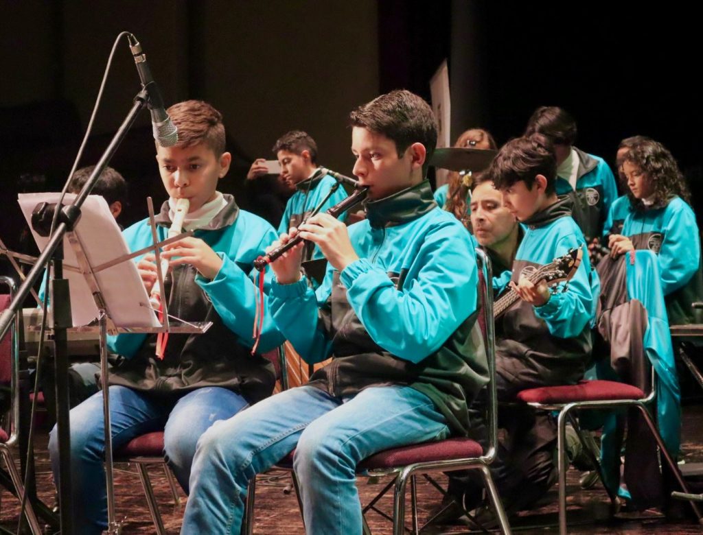 El proyecto Orquestas Escolares prepara un evento artístico la noche del martes 1 de julio de 2025. /Fotos Coordinación Zonal 6 de Educación