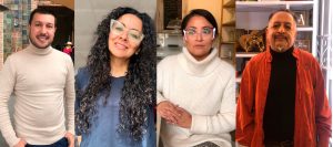 Patricio Zamora, Diana Quinde, Johanna Cruz y Bolívar Ávila, candidatos a la Dirección de la Casa de la Cultura, Núcleo del Azuay.