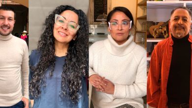 Patricio Zamora, Diana Quinde, Johanna Cruz y Bolívar Ávila, candidatos a la Dirección de la Casa de la Cultura, Núcleo del Azuay.
