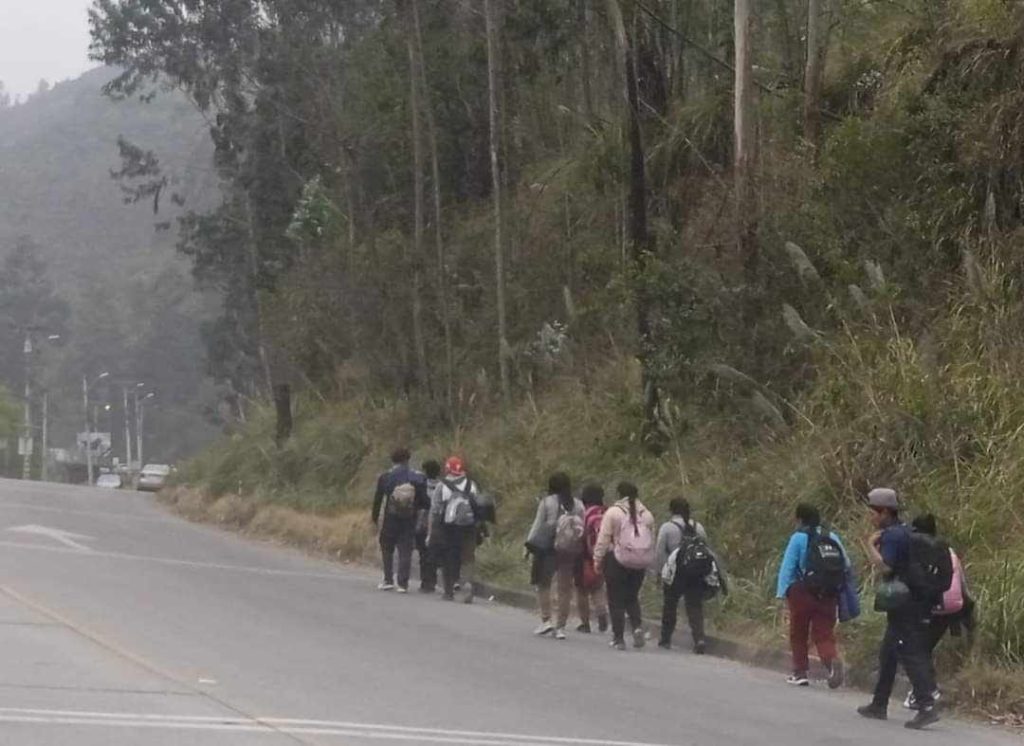 Campaña para prevenir accidentes de romeriantes de la Virgen de El Cisne