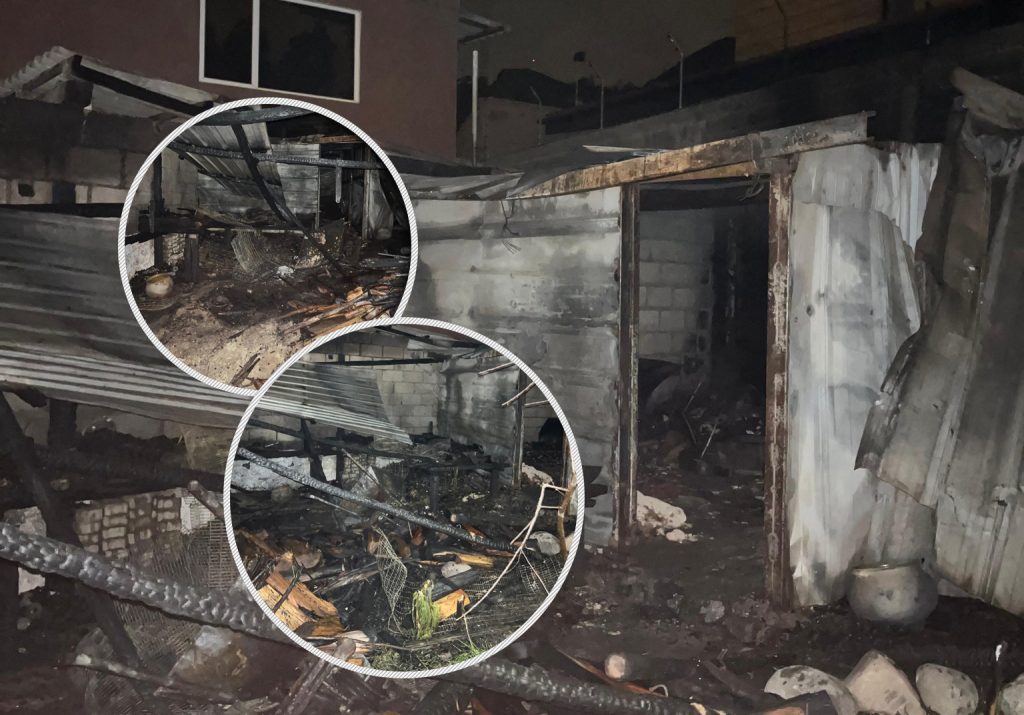 El incendio afectó a gran parte de la estructura de una vivienda de construcción mixta de Nulti. /Foto Bomberos Cuenca.