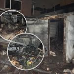 El incendio afectó a gran parte de la estructura de una vivienda de construcción mixta de Nulti. /Foto Bomberos Cuenca.