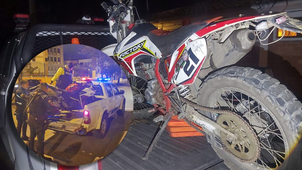 La Policía Nacional recuperó dos motocicletas reportadas como robadas en Cuenca. /Fotos Policía Nacional