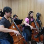 Integrantes de la Orquesta Sinfónica de Cuenca, durante un ensayo