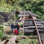 Autoridades de El Tambo y representantes de la empresa Ferrocarriles del Ecuador, recorrieron la ruta del tren en El Tambo.
