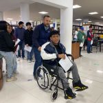 Luis Franco, oriundo de Naranjal, rindió el examen de admisión de la Universidad de Cuenca.