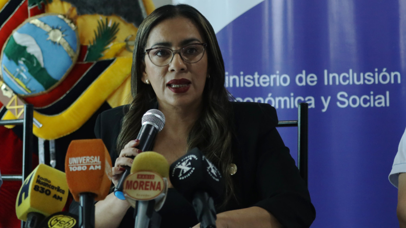Zaida Rovira, ministra de Gobierno de Daniel Noboa, se refirió a la Marcha por el Agua de Cuenca. /API