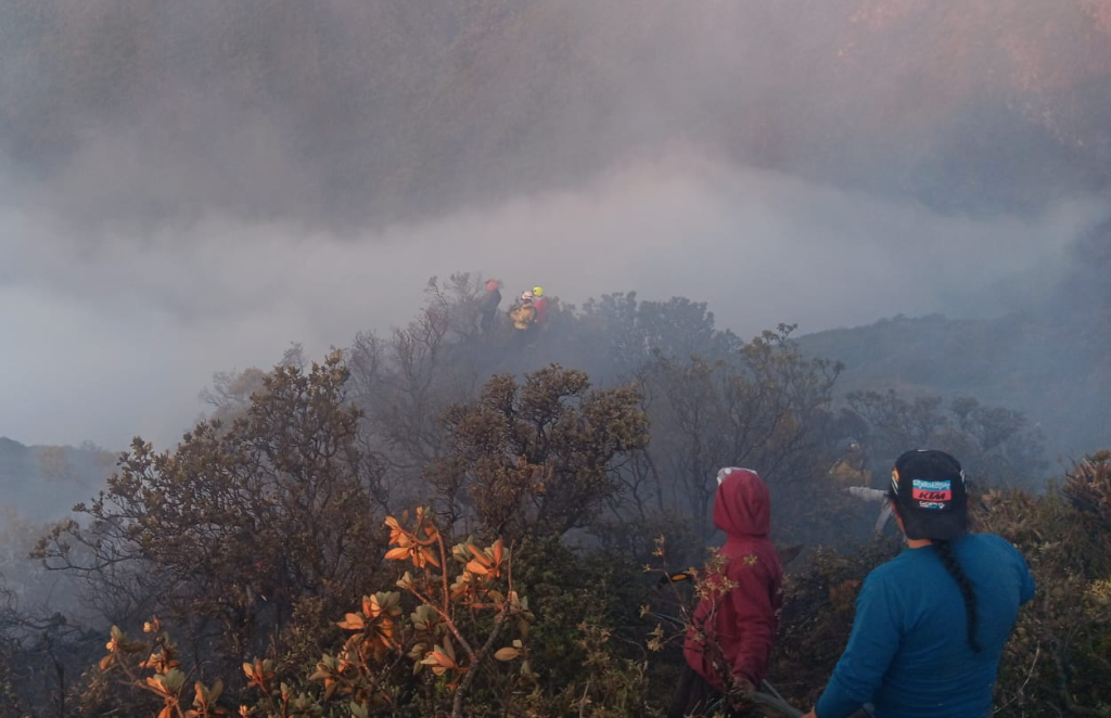 Las llamas se expandieron a zonas como La Carbonería, perteneciente al cantón Cañar. /Fotos Tucayta