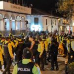 policía manifestantes Cuenca