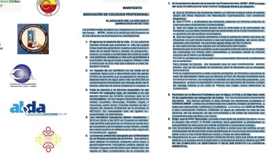 La Asociación de Colegios Profesionales del Azuay se pronunció sobre Loma Larga. /Cortesía