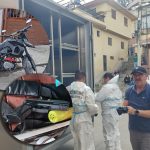 La motocicleta y el arma que habría usado el agresor habrían sido encontrados en la ciudadela El Rosal por parte de la Policía. /Policía Nacional