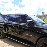 Desde las entidades del Gobierno se indicó que en este vehículo viajaba el presidente Daniel Noboa. /Cortesía