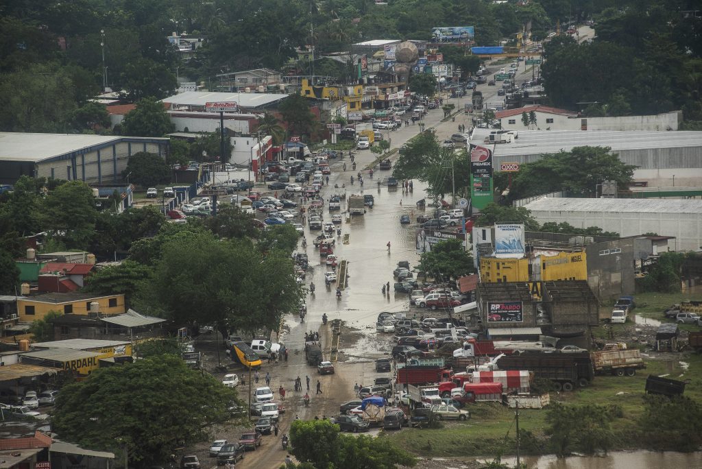 Ciudades inundadas en México.
