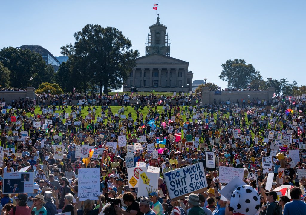 Masiva protesta contra Donald Trump
