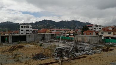 Estado actual de la Unidad de Vigilancia Comunitaria (UVC) que comenzó a construirse en julio de 2024 pero está suspendida por falta de pago. /FCS
