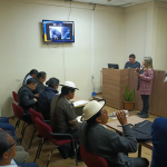 La audiencia de formulación de cargos contra los cinco detenidos por el presunto delito de ataque al convoy presidencial se lleva a cabo en El Tambo. /Cortesía