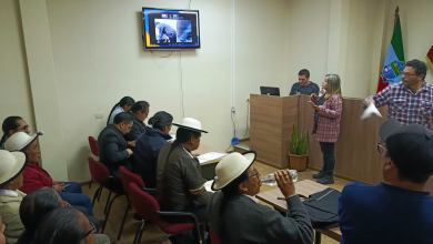 La audiencia de formulación de cargos contra los cinco detenidos por el presunto delito de ataque al convoy presidencial se lleva a cabo en El Tambo. /Cortesía