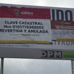 Estos son los sellos de clausura colocados en el predio “en disputa” que la empresa minera canadiense Dundee Precious Metals se atribuye como propio. /Cortesía