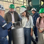 Distribución de gas asegurado. Viceministra María Daniela Conde visitó Austrogas.