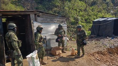 FF.AA. y ARCOM desmantelan minería ilegal en Pucará, en Azuay.