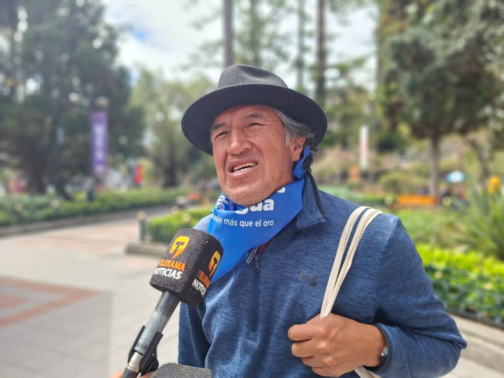 Lauro Sigcha, dirigente de la FOA, anunció que mantienen acciones entorno al paro nacional convocado por la Conaie. /JIP