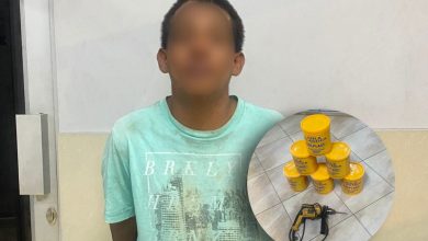 El poder su ciudadano detenido se hallaron elementos del presunto robo. /Fotos Policía Nacional