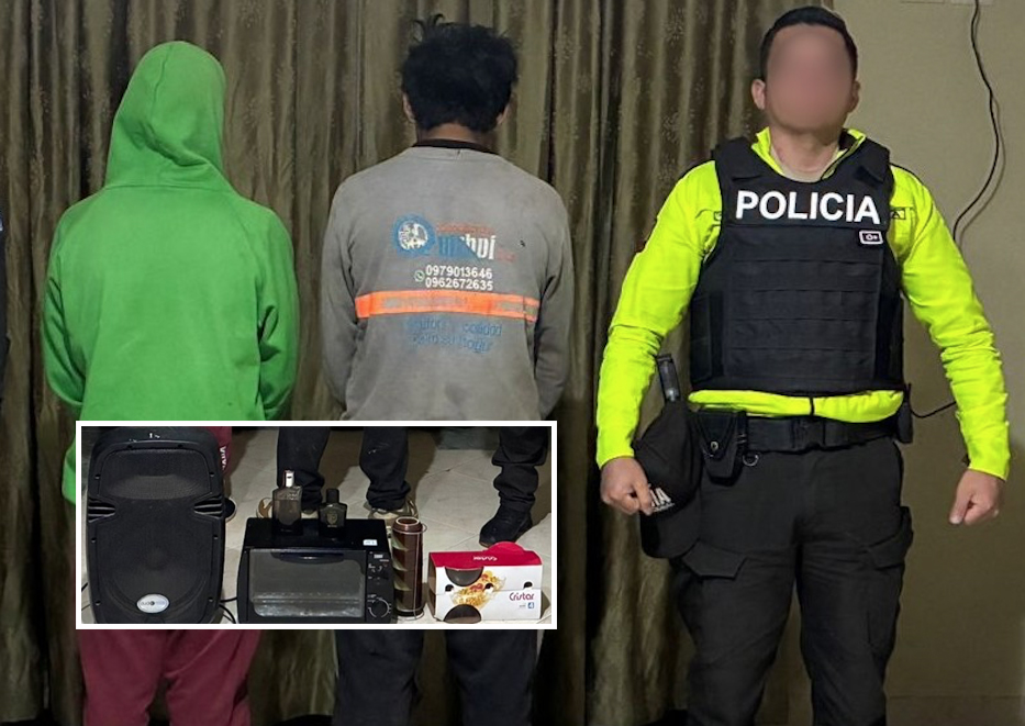 Los dos adolescentes aprehendidos son investigados por presuntamente robar un domicilio. /Fotos Policía Nacional