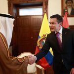 Daniel Noboa ya viajó a Emiratos Árabes a principios del 2025. Foto: Presidencia