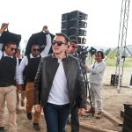 El presidente Daniel Noboa en un evento en Riobamba que se realizó el 14 de noviembre. Foto: Presidencia