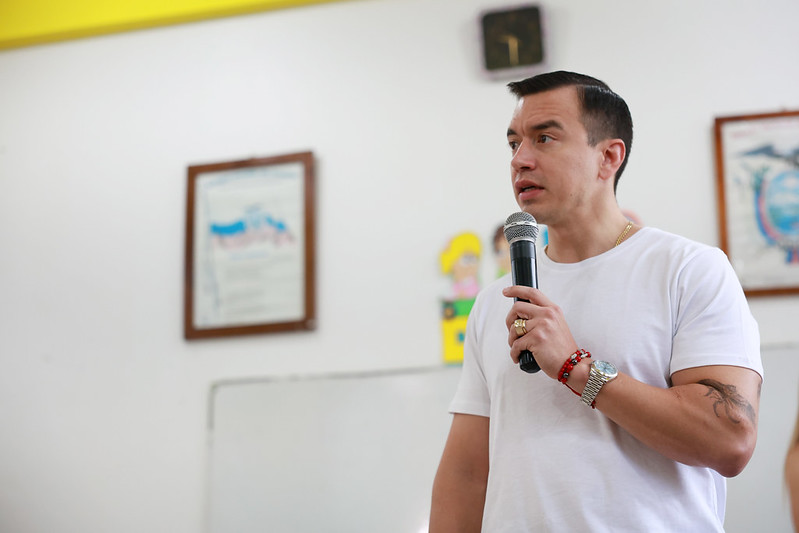 El presidente Daniel Noboa hizo cambios en su Gobierno este 18 de noviembre. Foto: Presidencia