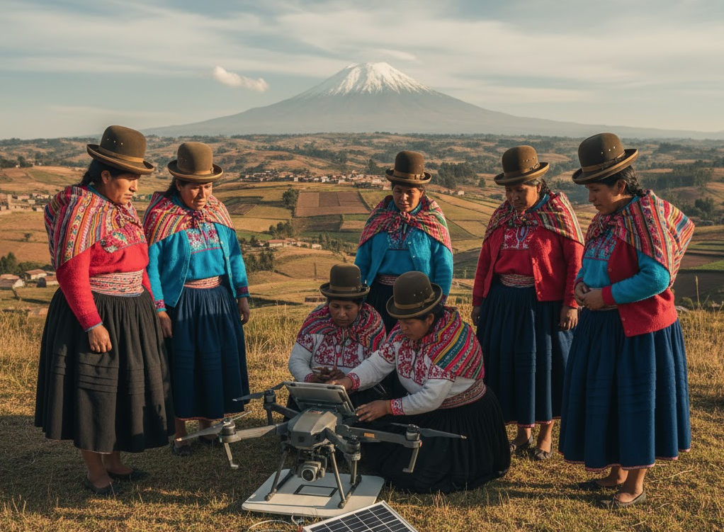 Las capacitaciones están dirigidas a mujeres rurales con el fin de que aprendan sobre tecnología abierta vinculada con el cuidado el medioambiente. /Foto generada con IA