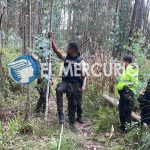 Hallan un cráneo en un bosque en El Tablón de Miraflores, en Cuenca. Foto: cortesía Crónica Cuenca