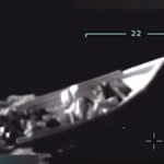 Una de las lanchas destruidas en septiembre de este año por el Gobierno de Estados Unidos. Foto captura