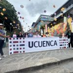 Autoridades de la Universidad de Cuenca en un evento. Foto: Facebook/Universidad de Cuenca