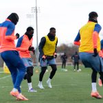 Jugadores de Ecuador entrenando en New Jersey. Foto: La TRI