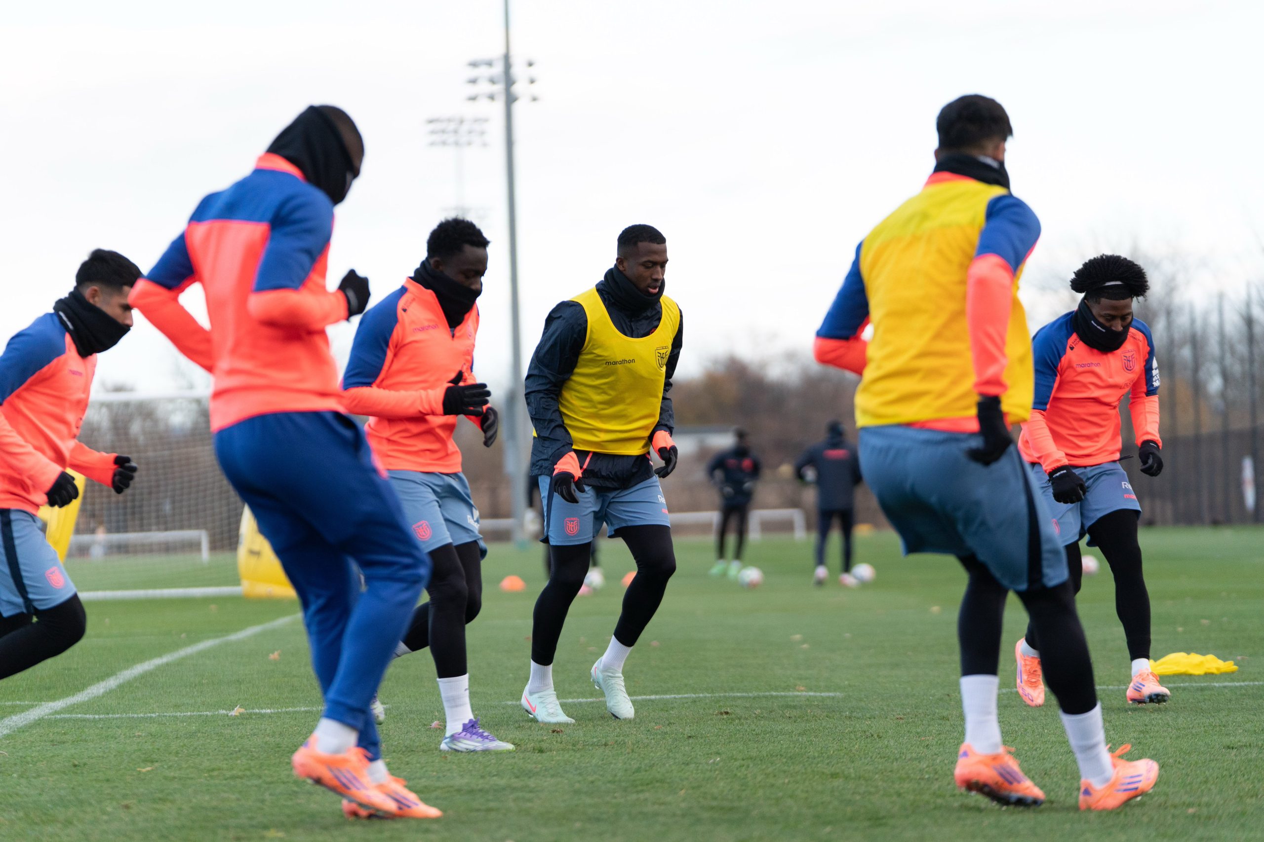 Jugadores de Ecuador entrenando en New Jersey. Foto: La TRI