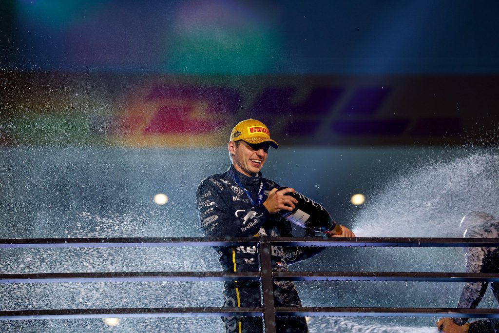 Max Verstappen (Red Bull) ganó el Gran Premio de Las Vegas. Foto: X