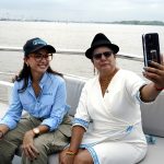 Marcela Aguiñaga y Lourdes Tibán en un evento en noviembre pasado. Foto: API