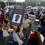 En memoria de los 4 niños de Las Malvinas, quienes fueron desaparecidos y luego asesinados; familiares y organizaciones de Derechos Humanos realizan, caminata, ceremonia y vigilia, al conmemorarse un año de su desaparición. /API