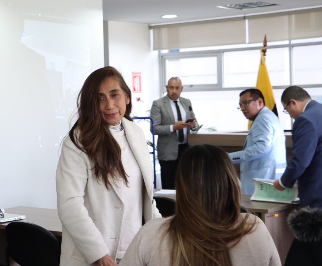 La excomandante Tannya Varela llegó hasta la audiencia de formulación de cargos. Foto: API
