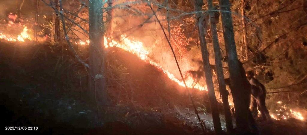 La Secretaría Nacional de Gestión de Riesgos (SNGR) informó que van 43 incendios forestales en Azuay en lo que va de diciembre.