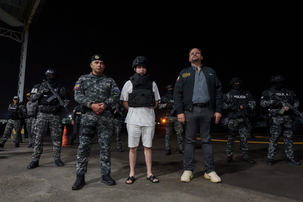 Alias Gerente llegó a Ecuador luego de ser extraditado. Foto: X