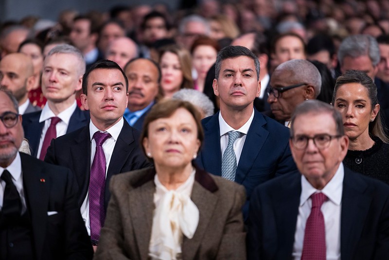Daniel Noboa asistió a la entrega del Premio Nobel de la Paz. Foto: Presidencia