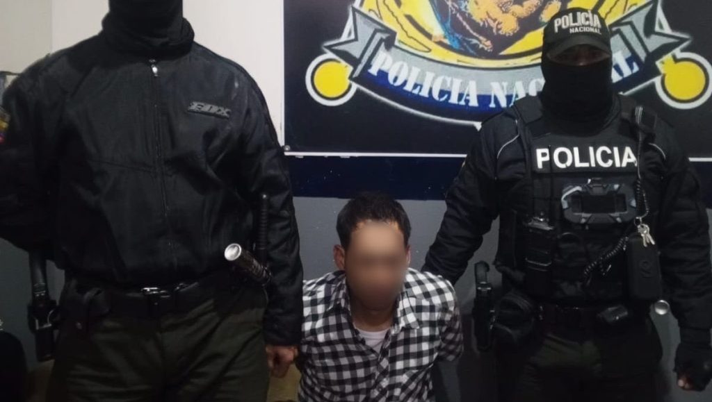 El ciudadano fue detenido en Cuenca. Foto: Policía Nacional