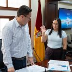 Este 22 de diciembre el directorio de Etapa EP ratificó a Verónica Poloc como su gerente general. Foto: Municipio de Cuenca