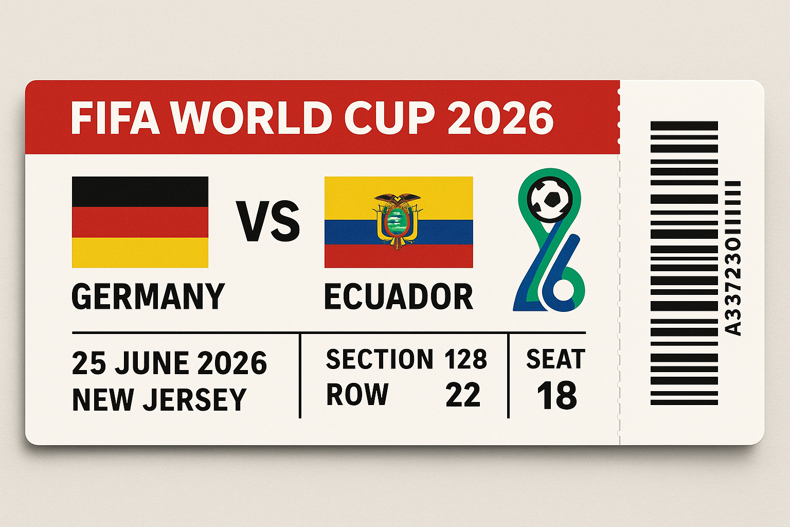 El partido entre Alemania y Ecuador es uno de los más esperados en el Mundial 2026. Foto: IA