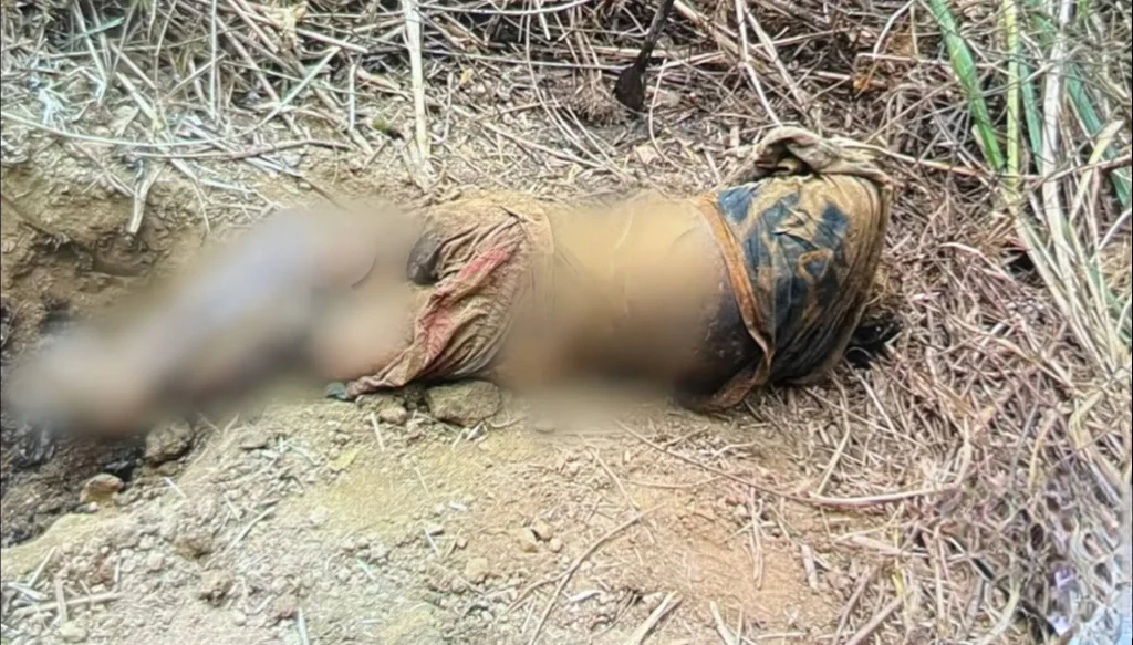 Hallan cadáver enterrado y mutilado en La Troncal, en Cañar. La Policía Nacional investiga. Foto: cortesía.