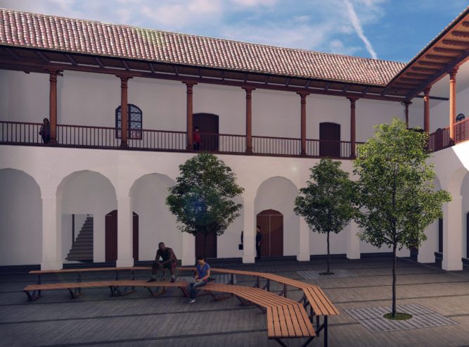 Render de la intervención en el excolegio Febres Cordero.