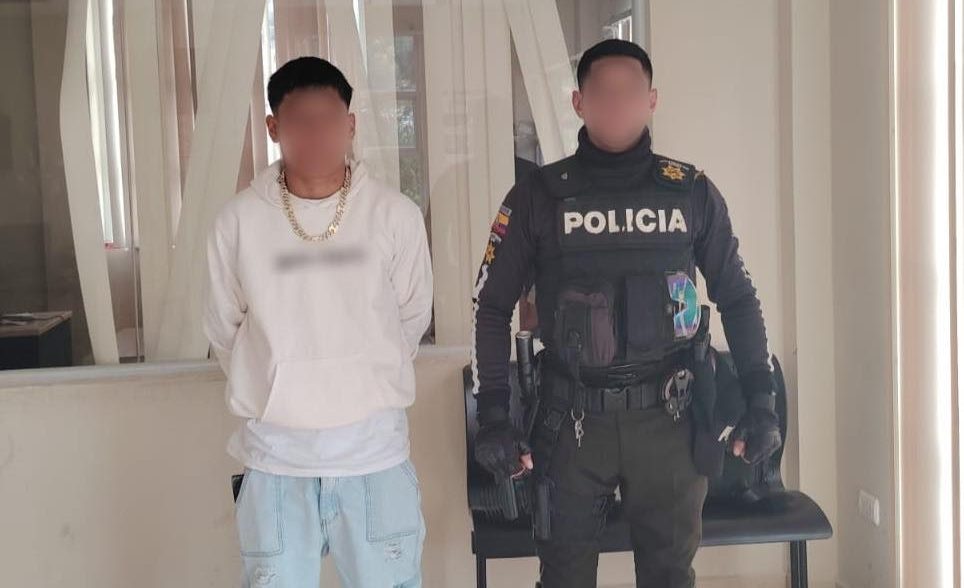 Un hombre fue detenido en Nabón. Foto: Policía Nacional